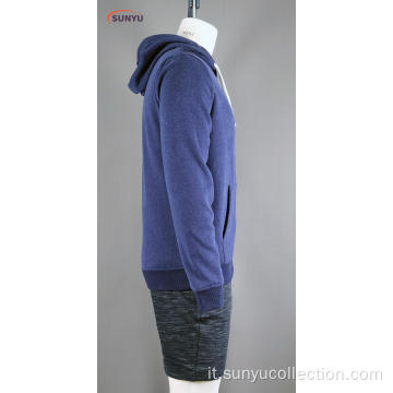 Sweatjacke a maniche lunghe da uomo con cappuccio